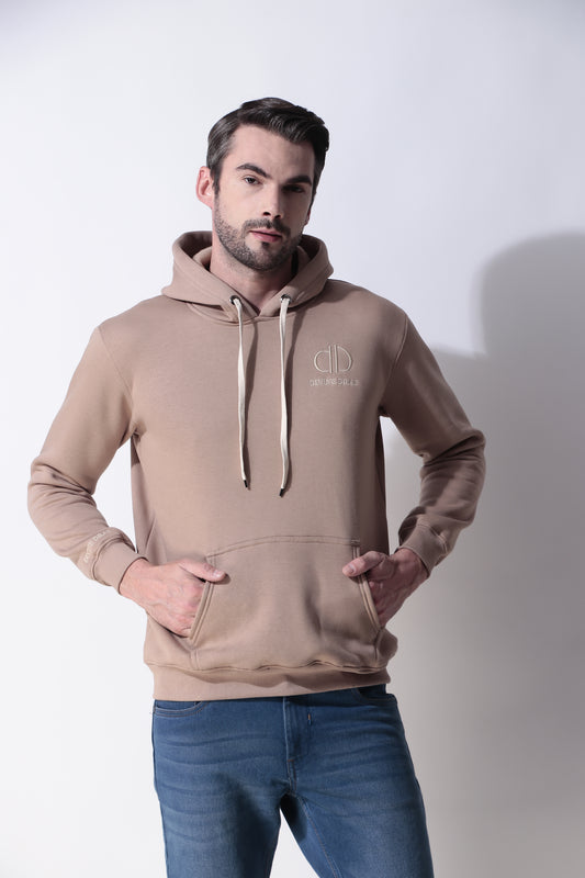 Beige Men Premium Hoodie