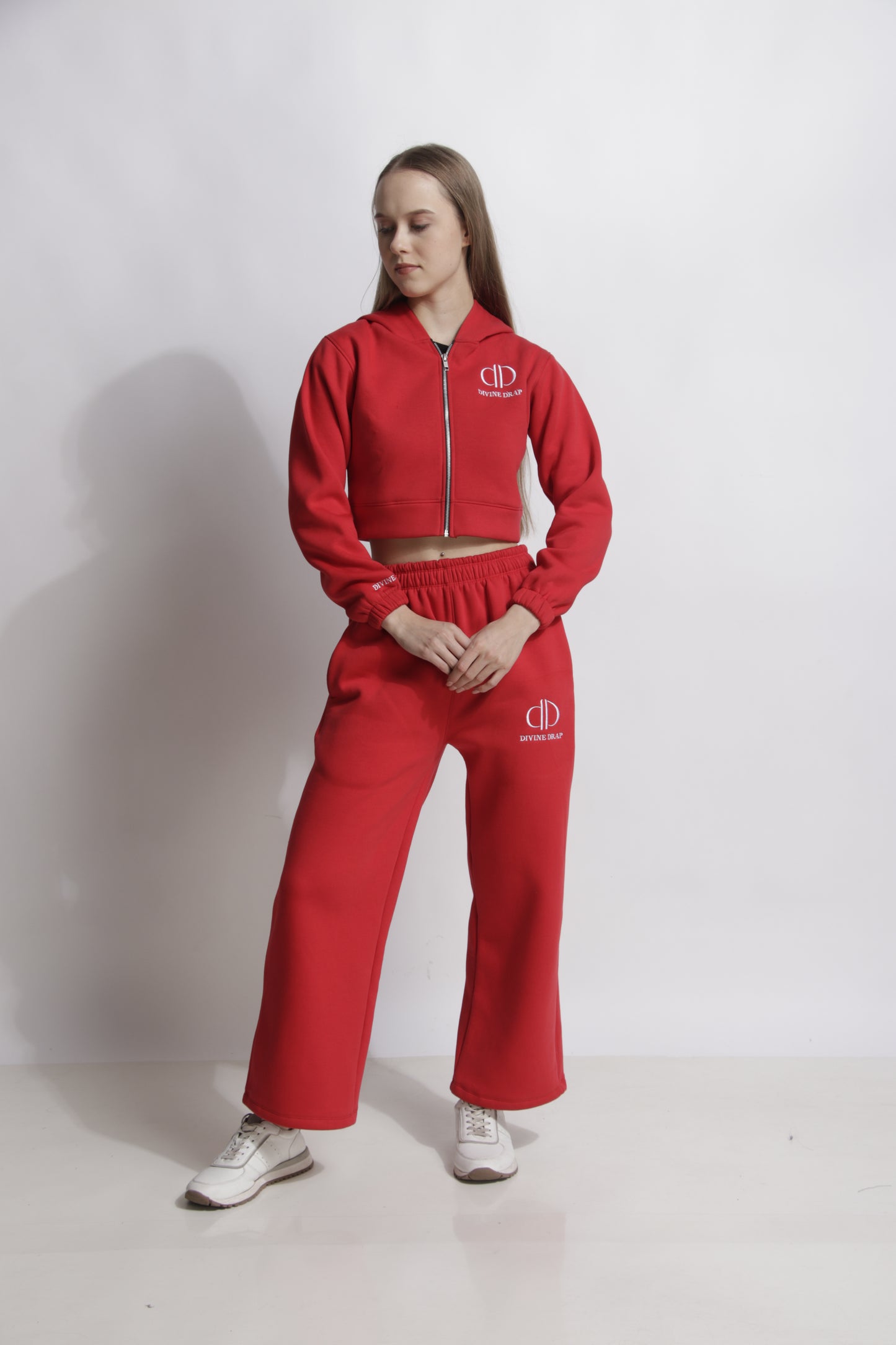 Women Red Winter Co-ord Set