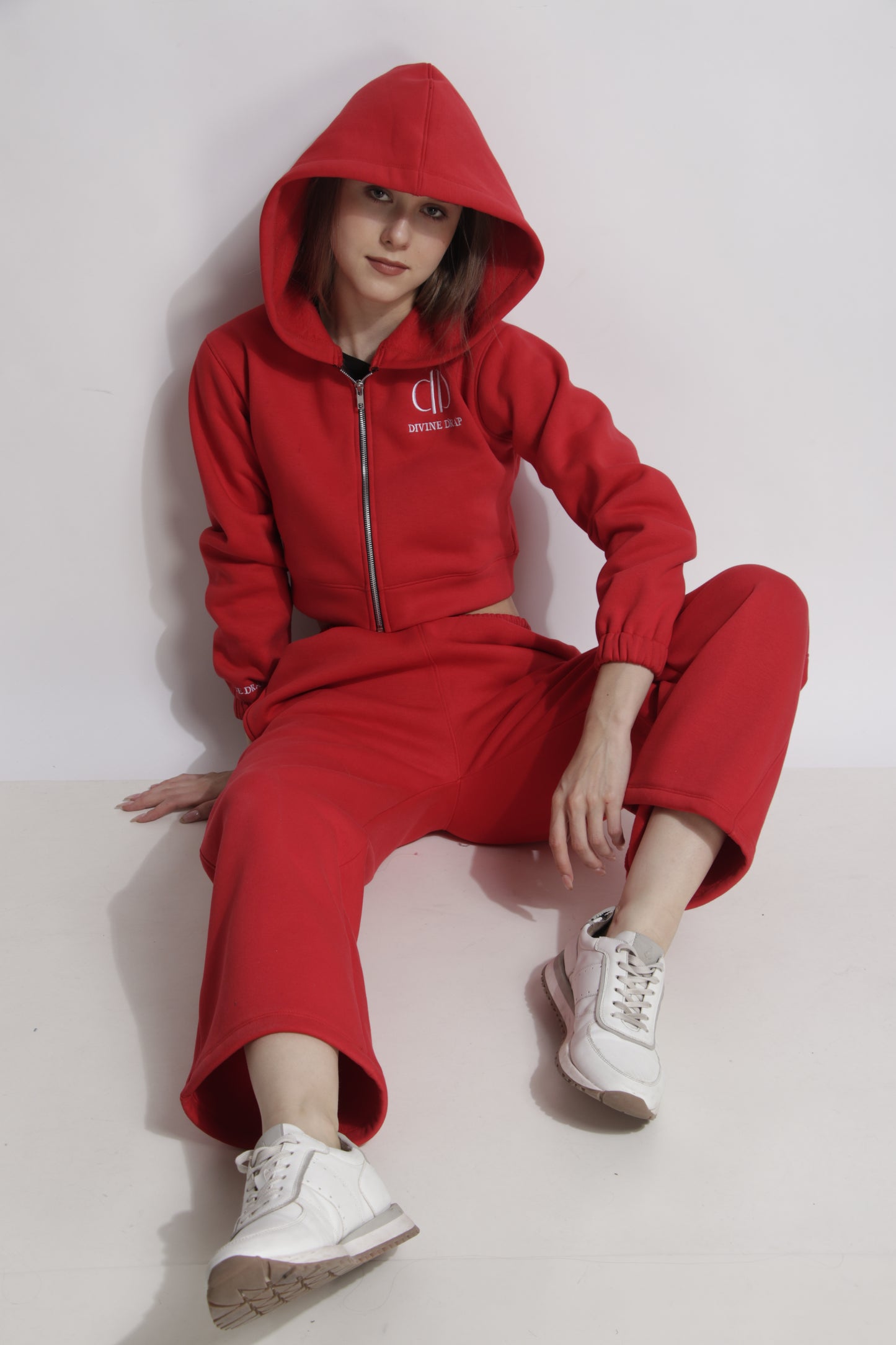 Women Red Winter Co-ord Set